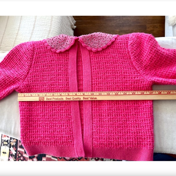 ALICE + OLIVIA Akira Embellished Cardigan in Pink - M - Picture 11 of 12